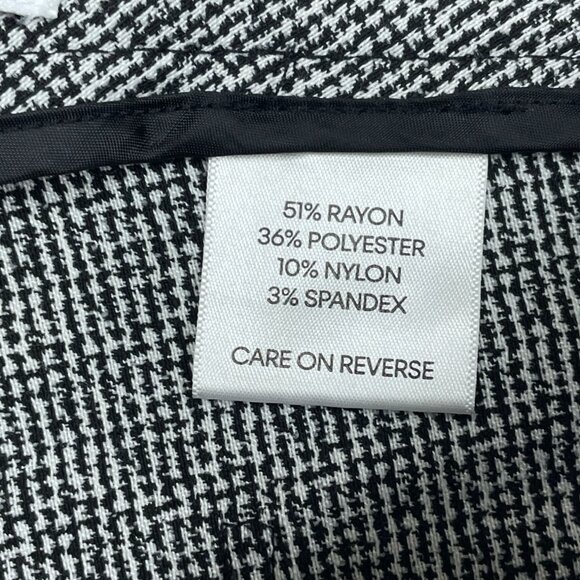 Calvin Klein Womens Size 8 Black & White Slim Fit Pants a0258 - Picture 2 of 9